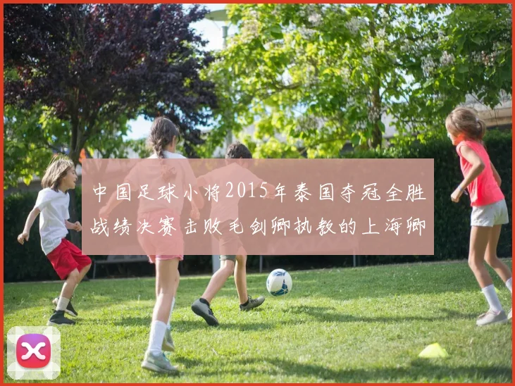 中国足球小将2015年泰国夺冠全胜战绩决赛击败毛剑卿执教的上海卿训